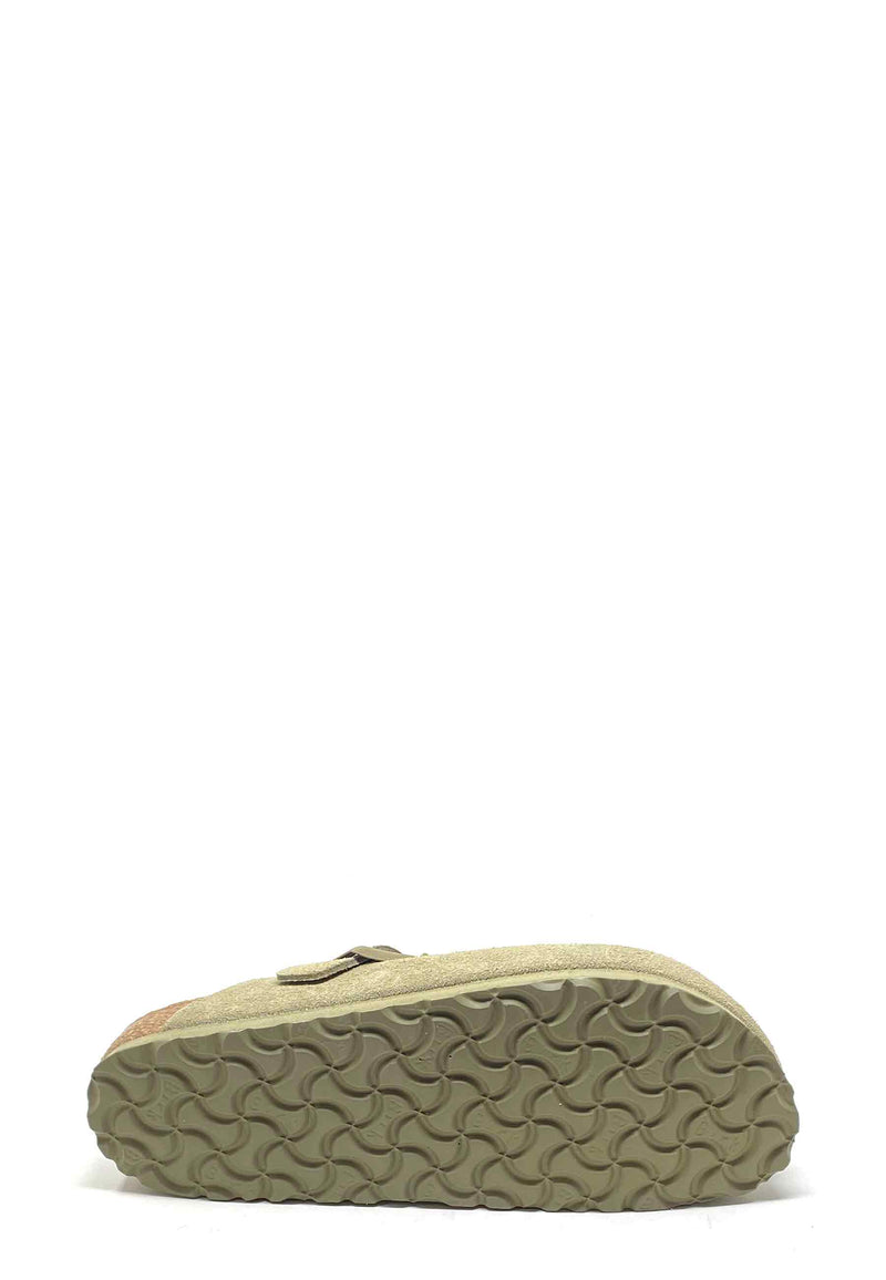 Boston Pantolette | Faded Khaki Suede