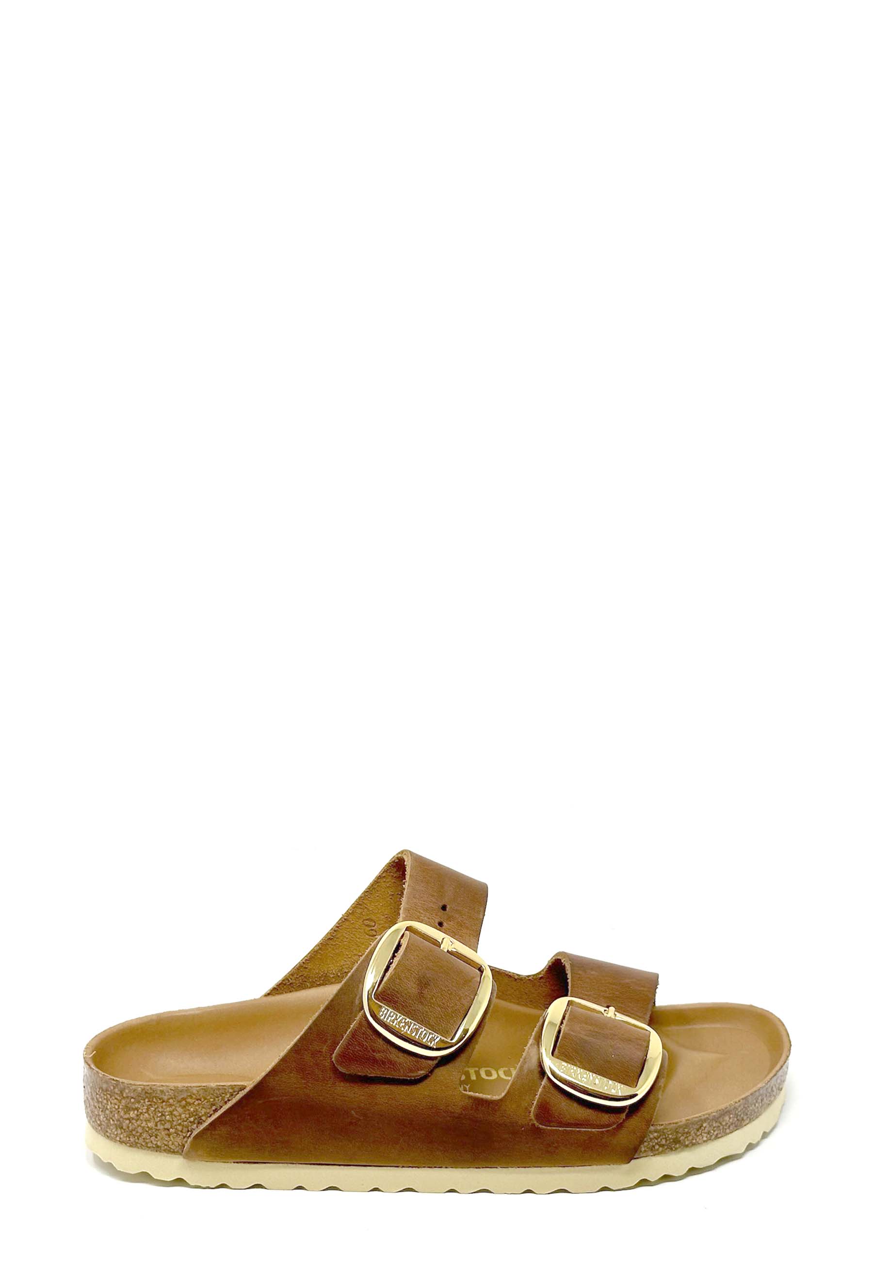Arizona Big Buckle Mules | cognac