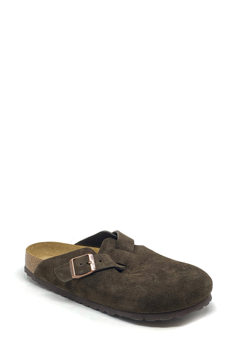 Boston Soft Footbed Mules | Mocha Suede