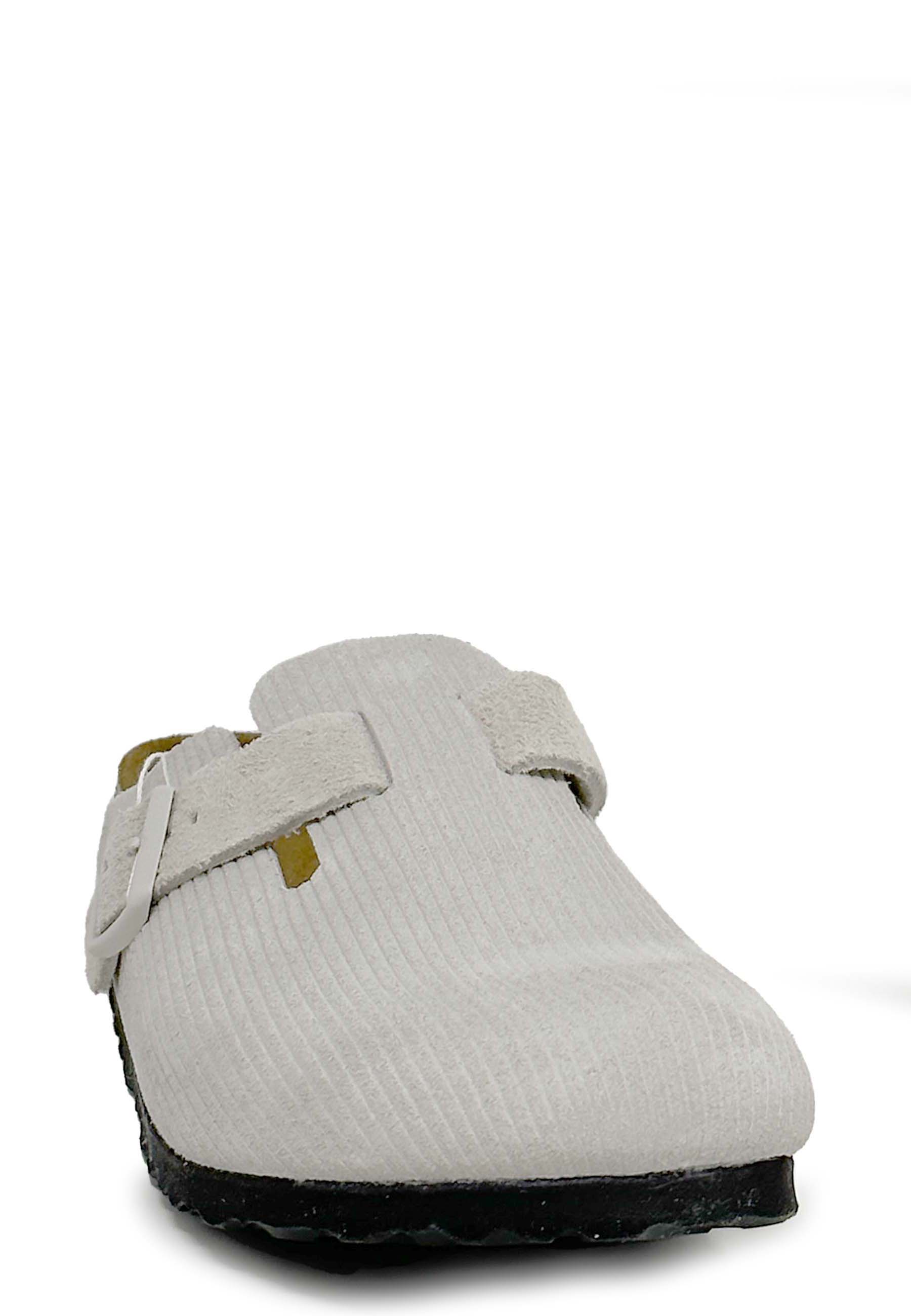 Boston Suede Embossed Corduroy Clog | Antique White