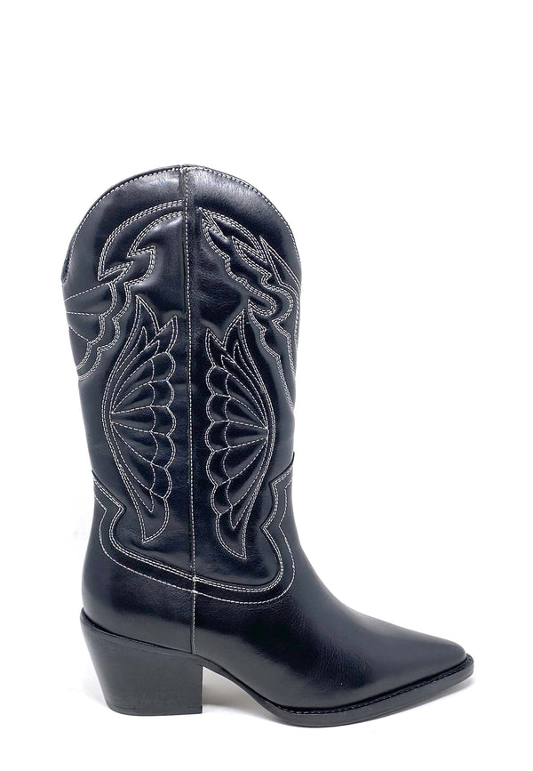 Jukeson Cowboy Boot | Black White