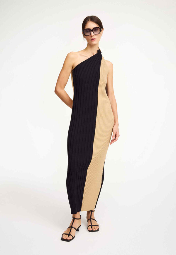 Noto Strickkleid | Bicolor Block