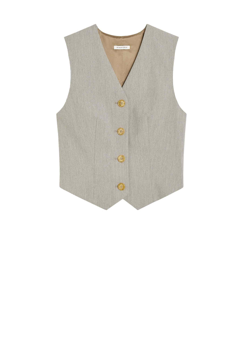 Occa Vest | Gray Brown Melange