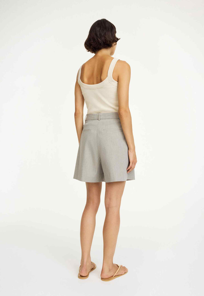 Poville Anzugsshort | Grey Brown Melange