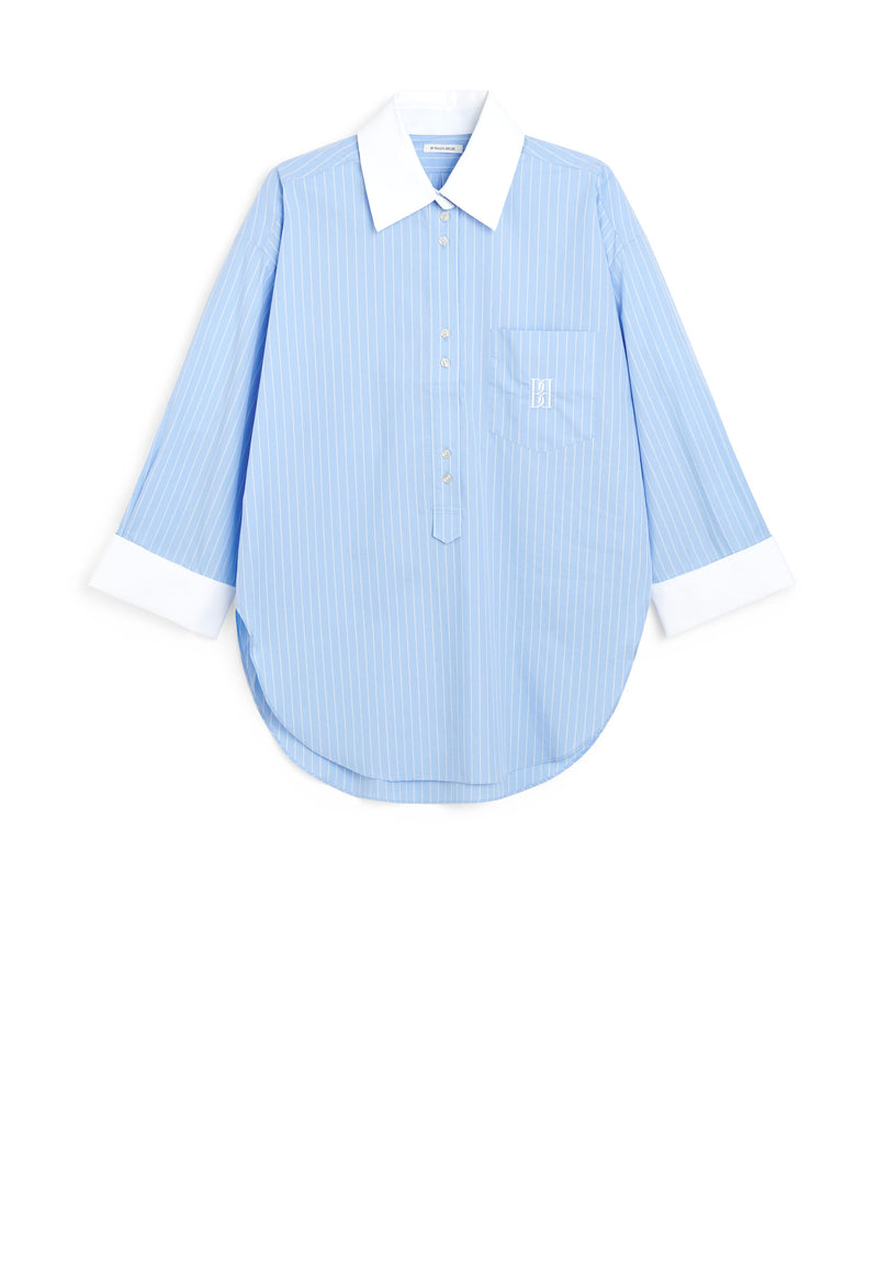 Maye Bluse | Blue Iris Stripes