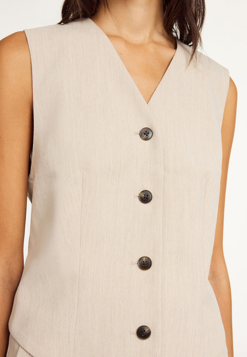 Occa Vest | Beige Melange