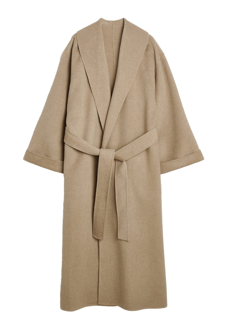 Trullem frakke | Grå brun melange