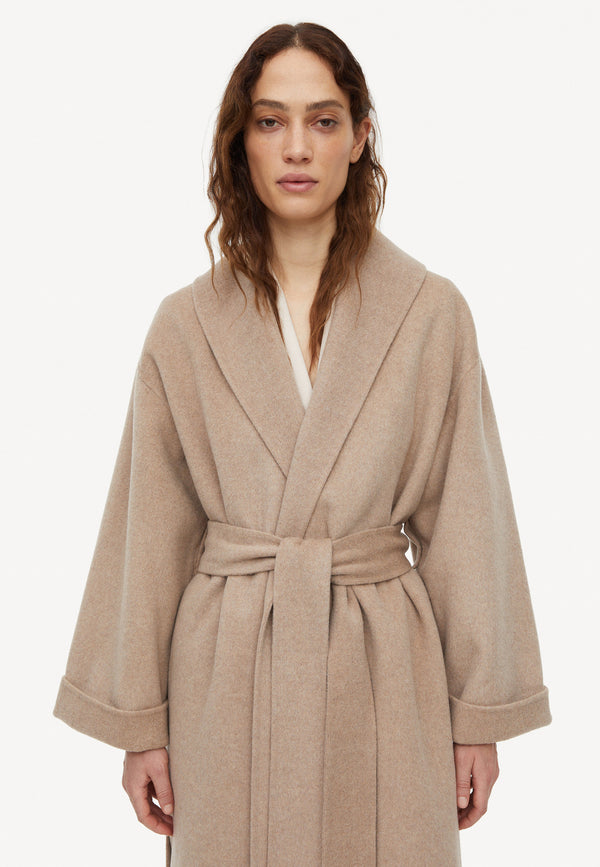 Trullem frakke | Grå brun melange