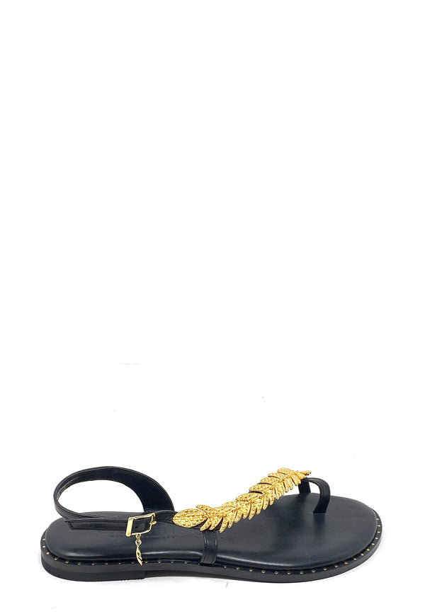 621609 Toe separator sandal | Black