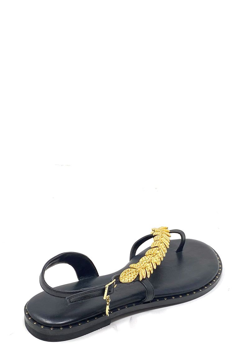 621609 Toe separator sandal | Black