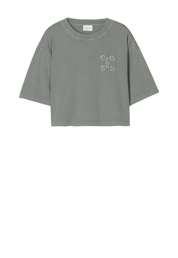 C95228 Cropped T-Shirt | Faded Green