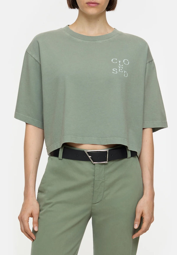 C95228 Cropped T-Shirt | Faded Green