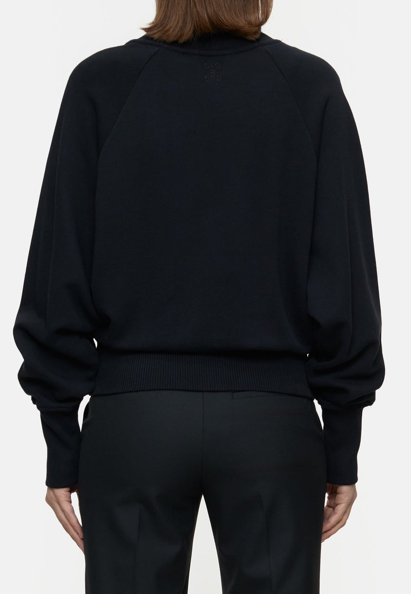 C95380 Draped Rollkragenpullover | Black