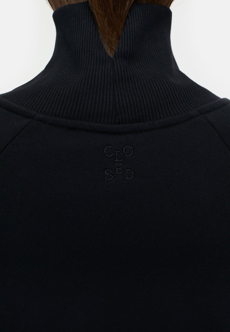 C95380 Draped Rollkragenpullover | Black