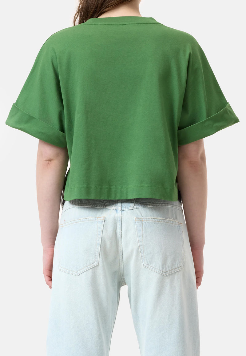 C95446 Cropped T-Shirt | Matcha Green