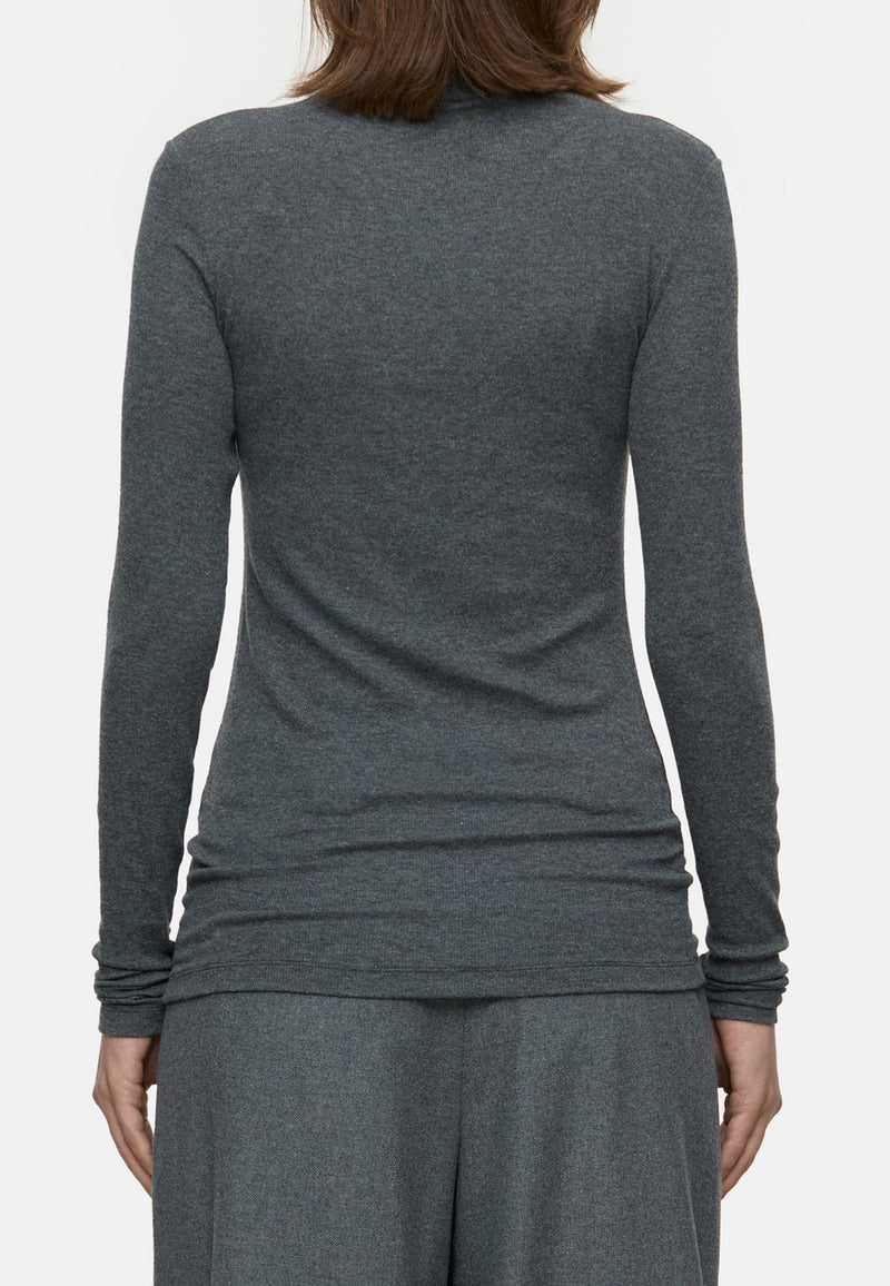 C95473 Turtleneck Longsleeve | Dark Grey Melange