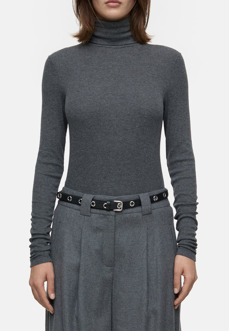 C95473 Turtleneck Longsleeve | Dark Grey Melange