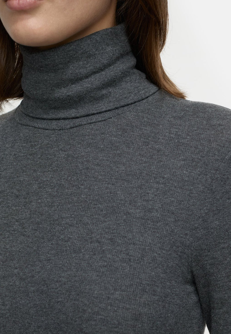 C95473 Turtleneck Longsleeve | Dark Grey Melange