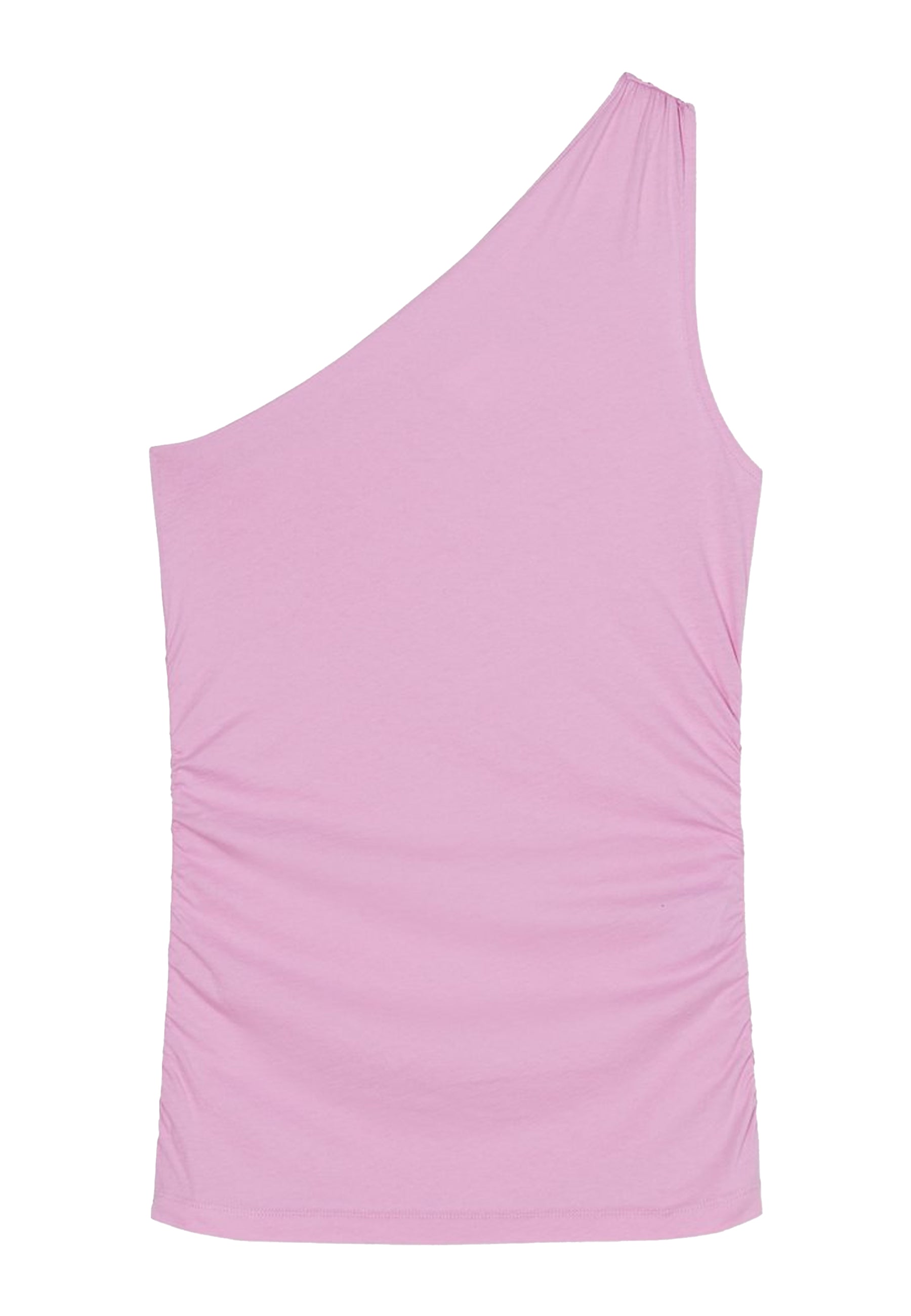 C95572 One Shoulder Tank Top | Pink Poeny