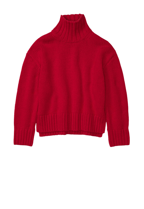 C96207 Rollkragenpullover | Chilli Pepper Red