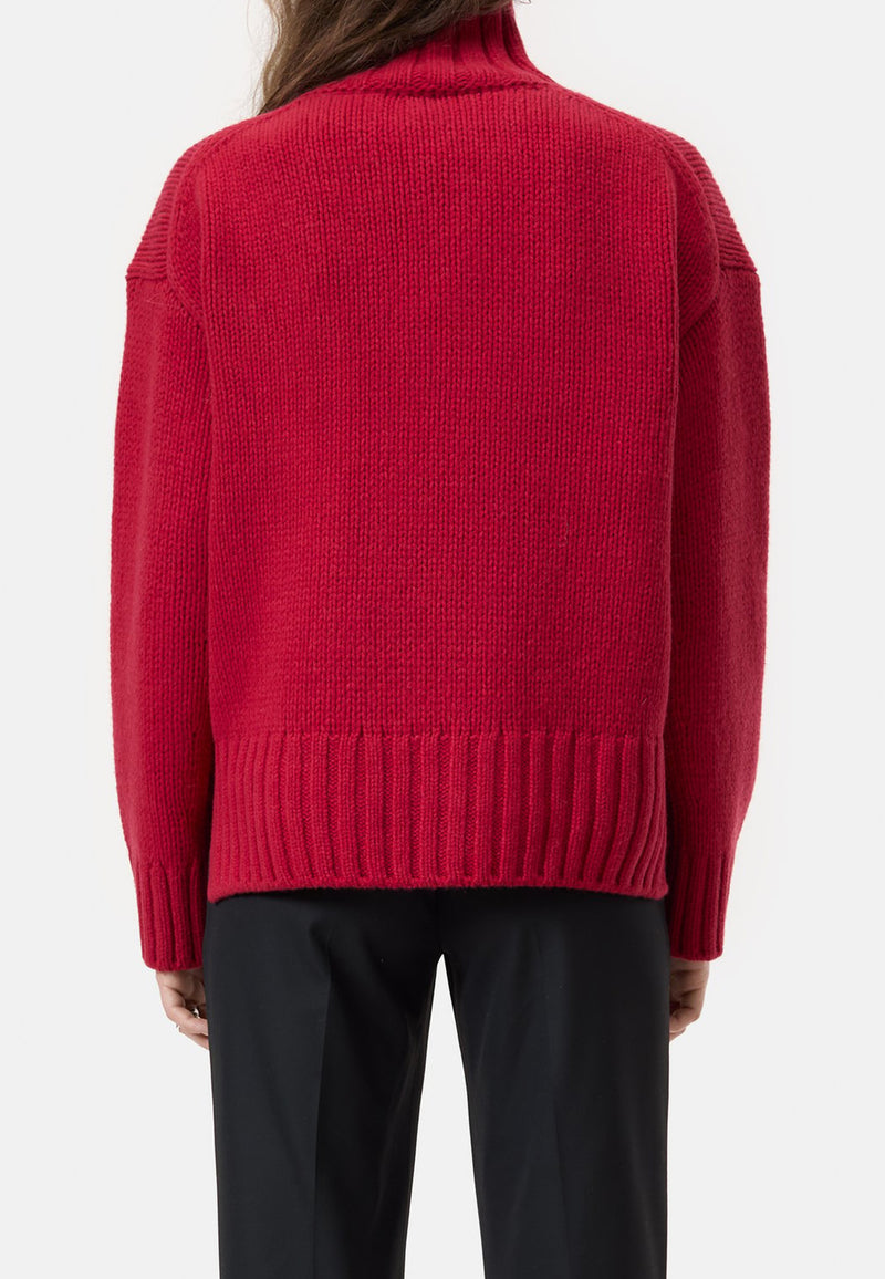 C96207 Rollkragenpullover | Chilli Pepper Red