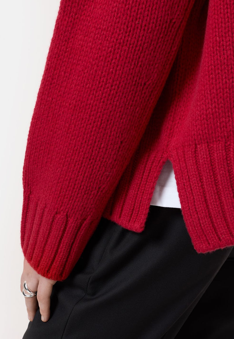 C96207 turtleneck sweater | Chilli Pepper Red