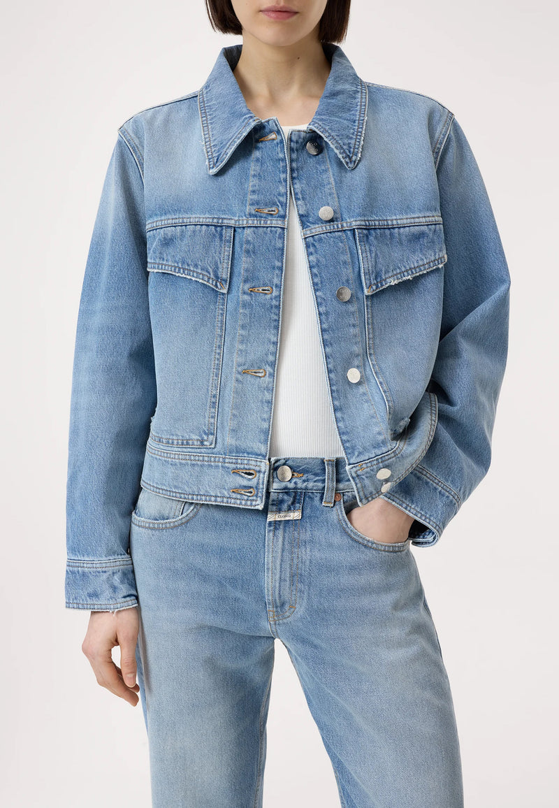 C97008 Open End Jeansjacke | Mid Blue