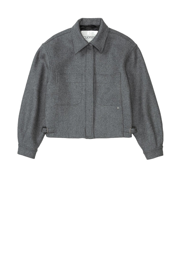 C97242 Wool jacket | Dark Grey Melange