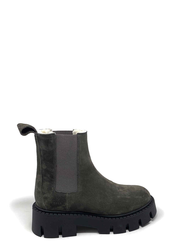 CPH137 Chelsea Boots | Off Black Suede Teddy