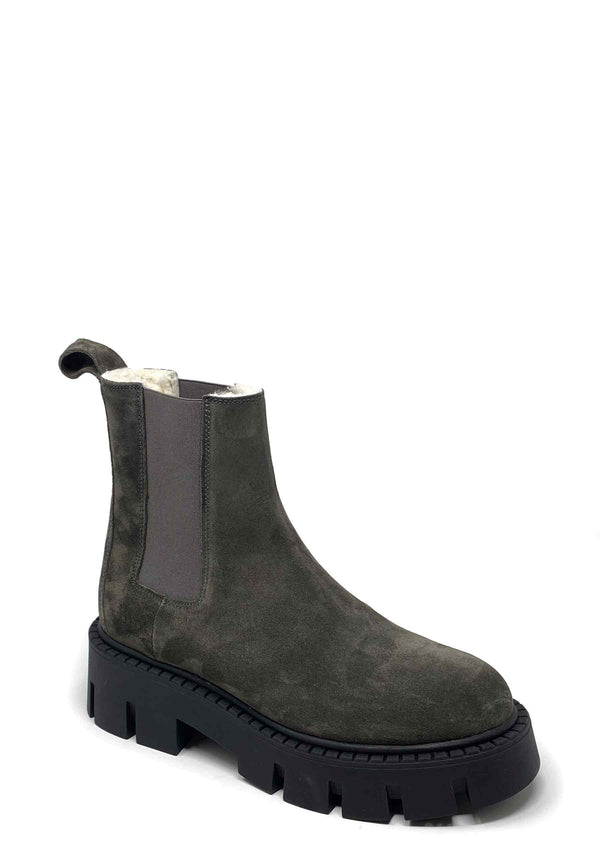 CPH137 Chelsea Boot | Off Black Suede Teddy