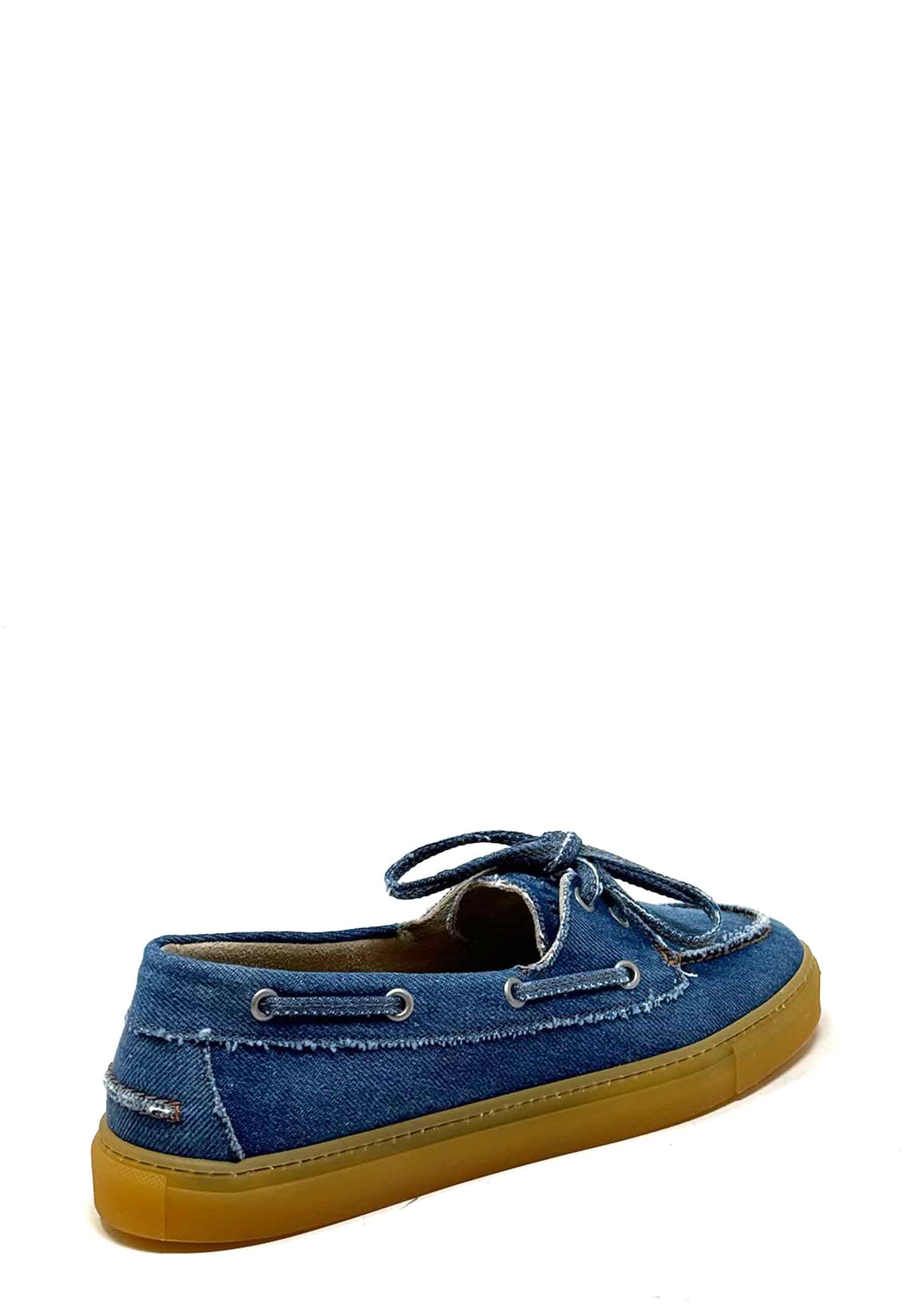 CPH160 boat shoe | Washed denim