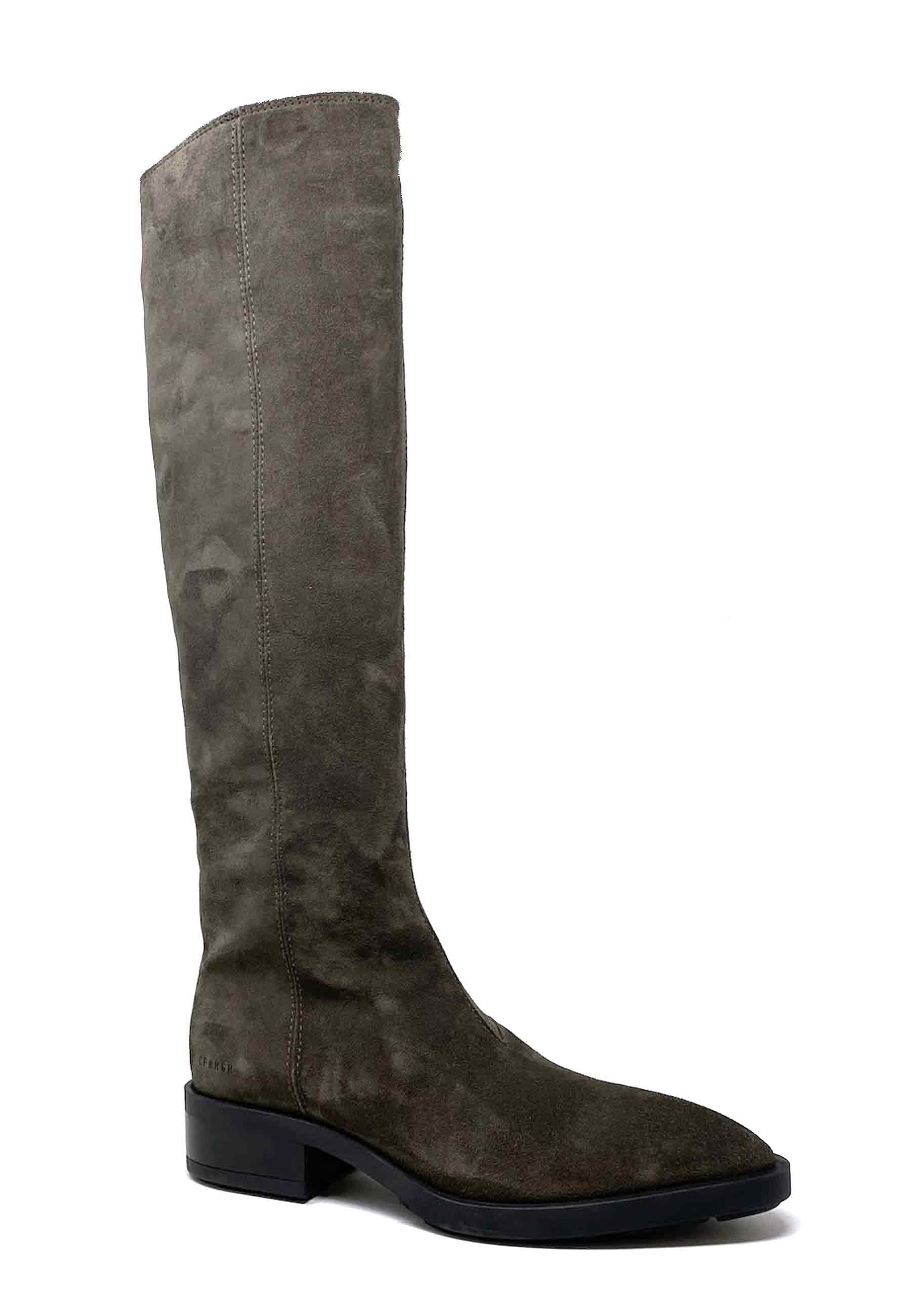 CPH323 Langschaft Boot | Off Black Suede