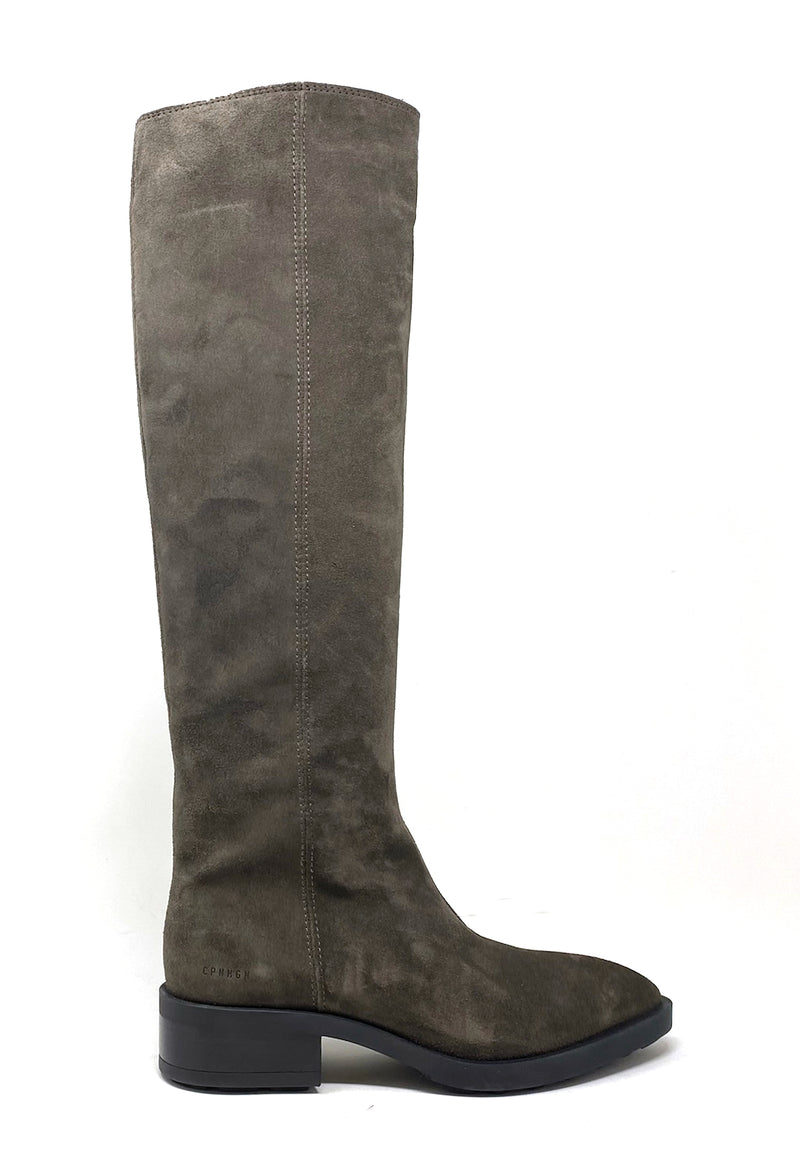 CPH323 Long shaft boot | Off Black Suede