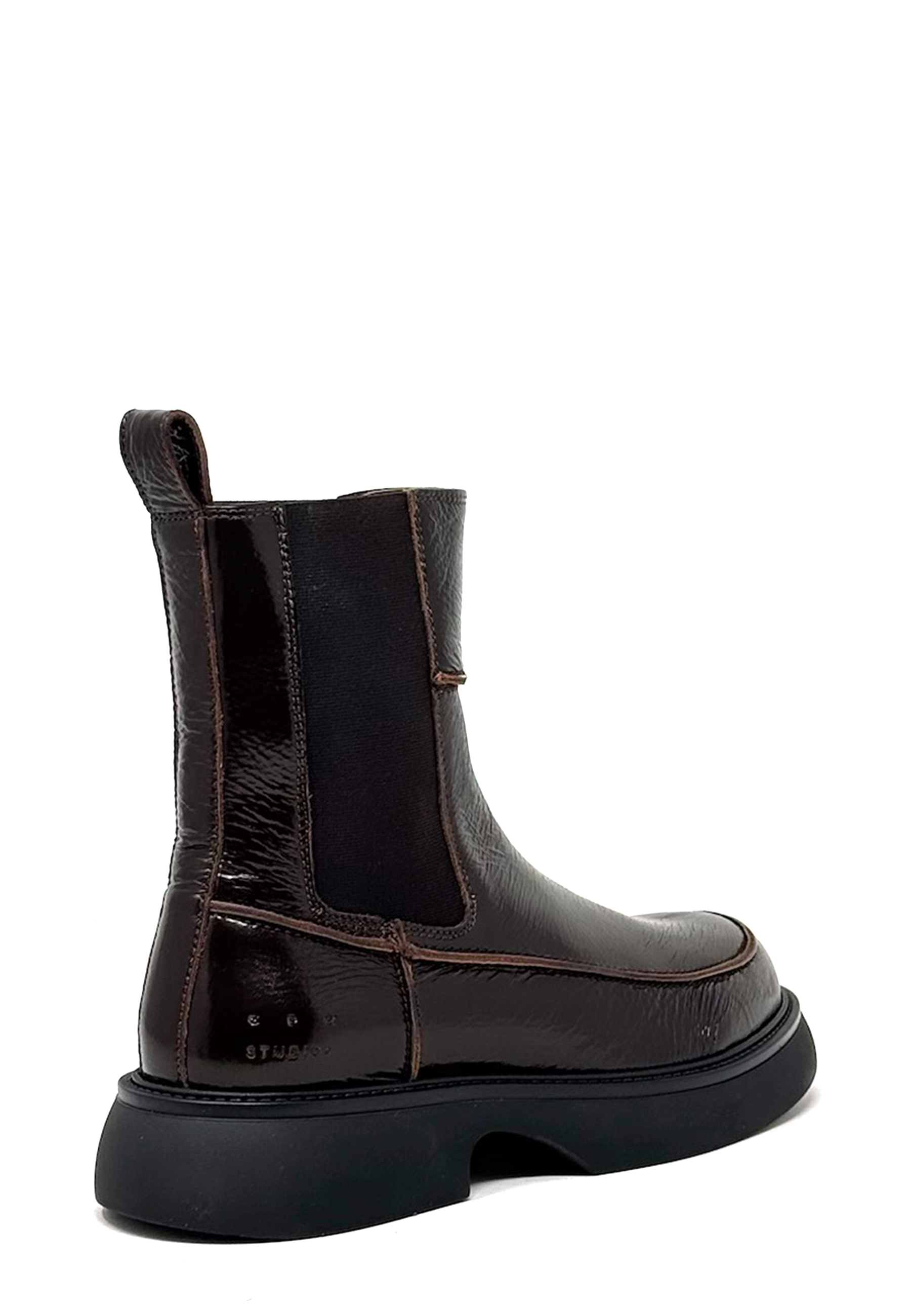 CPH759 Plateau Chelsea Boot | Chocolate Patent