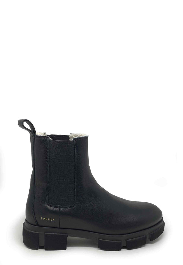 CPH570 Chelsea Boot | Black Vitello Teddy