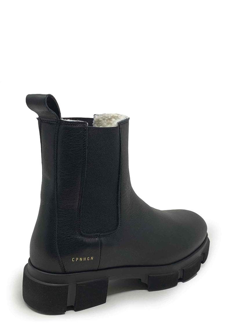 CPH570 Chelsea Boot | Black Vitello Teddy