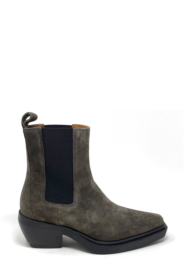 CPH236 Cowboy Boots | Off Black Suede