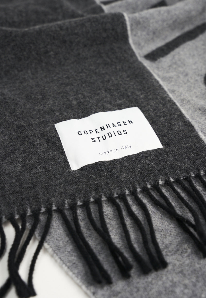 SHAWL 1 Schal | Black Wool Mix