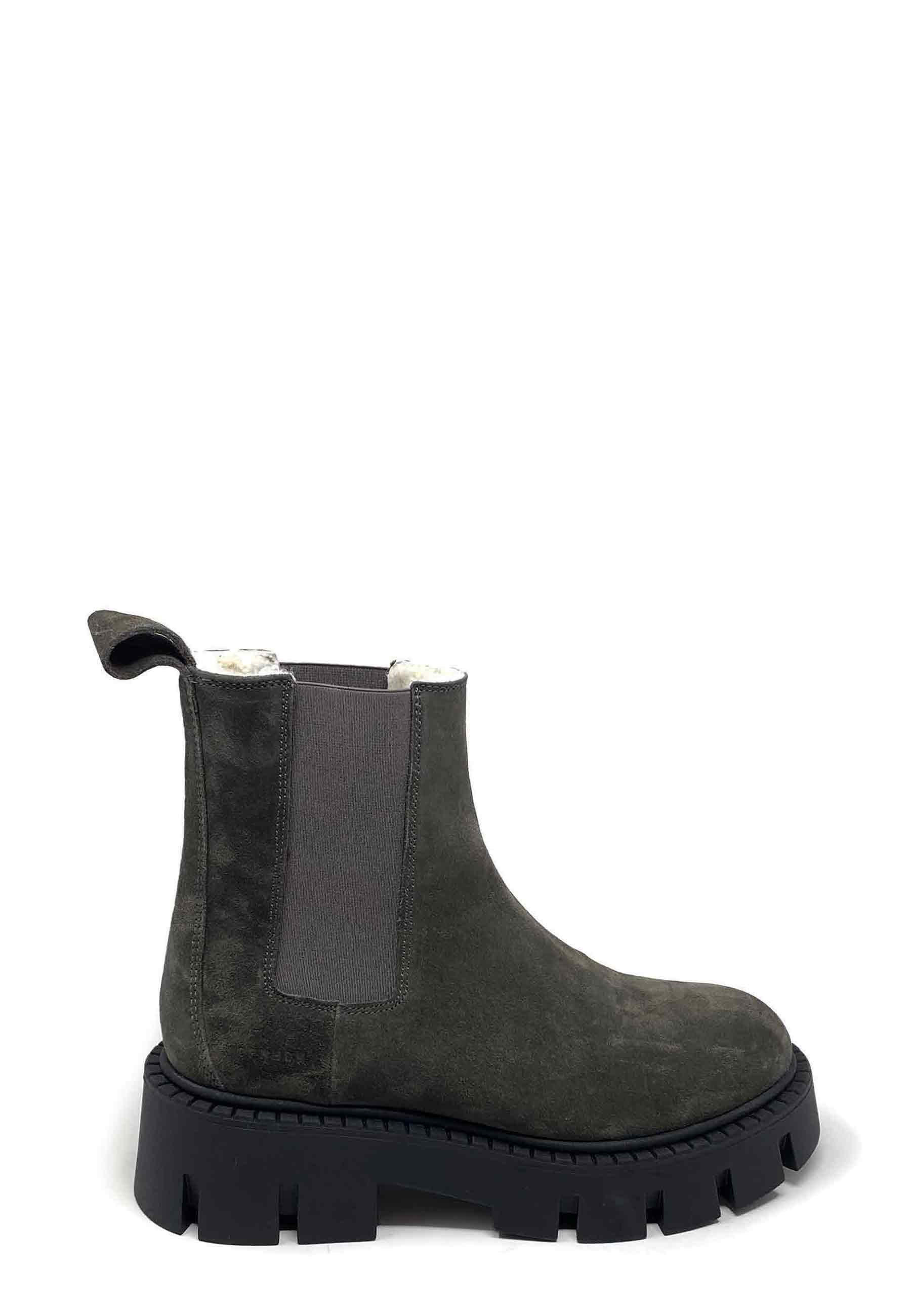CPH137 Chelsea Boot | Off Black Suede Teddy