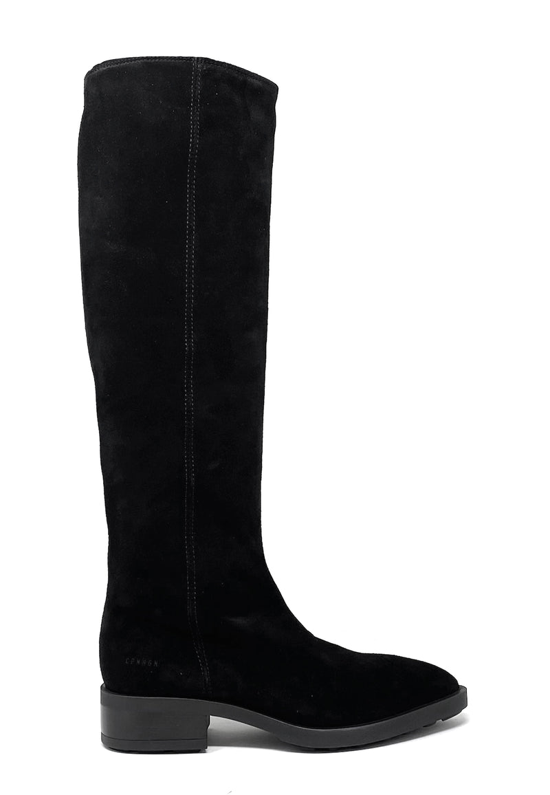 CPH323 Long shaft boot | Black Suede