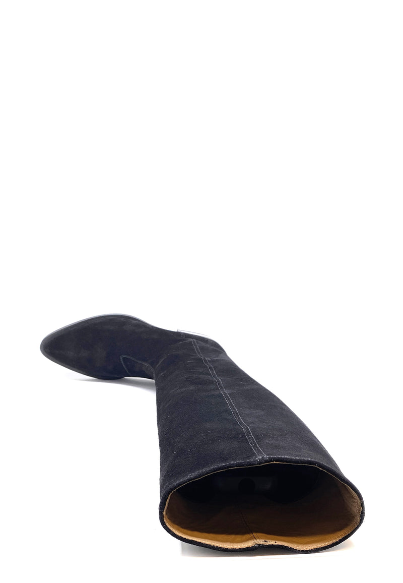 CPH323 Long shaft boot | Black Suede