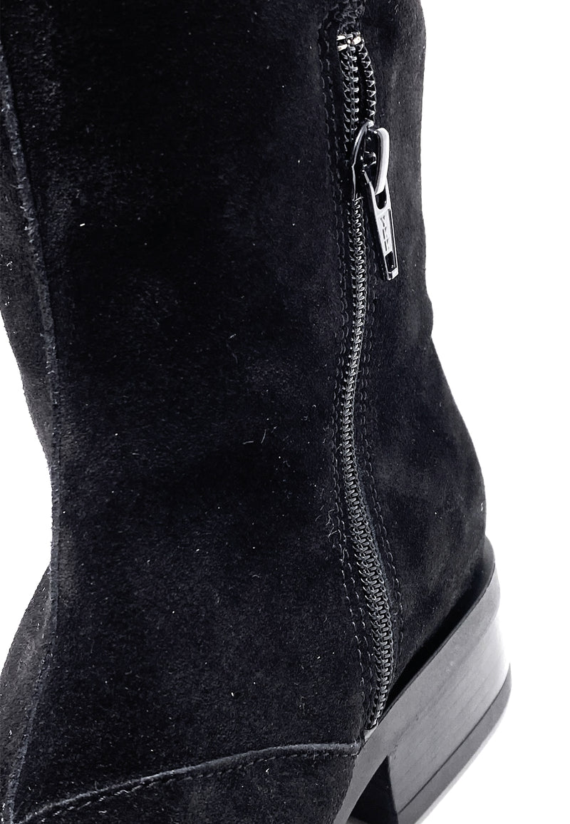 CPH323 Long shaft boot | Black Suede