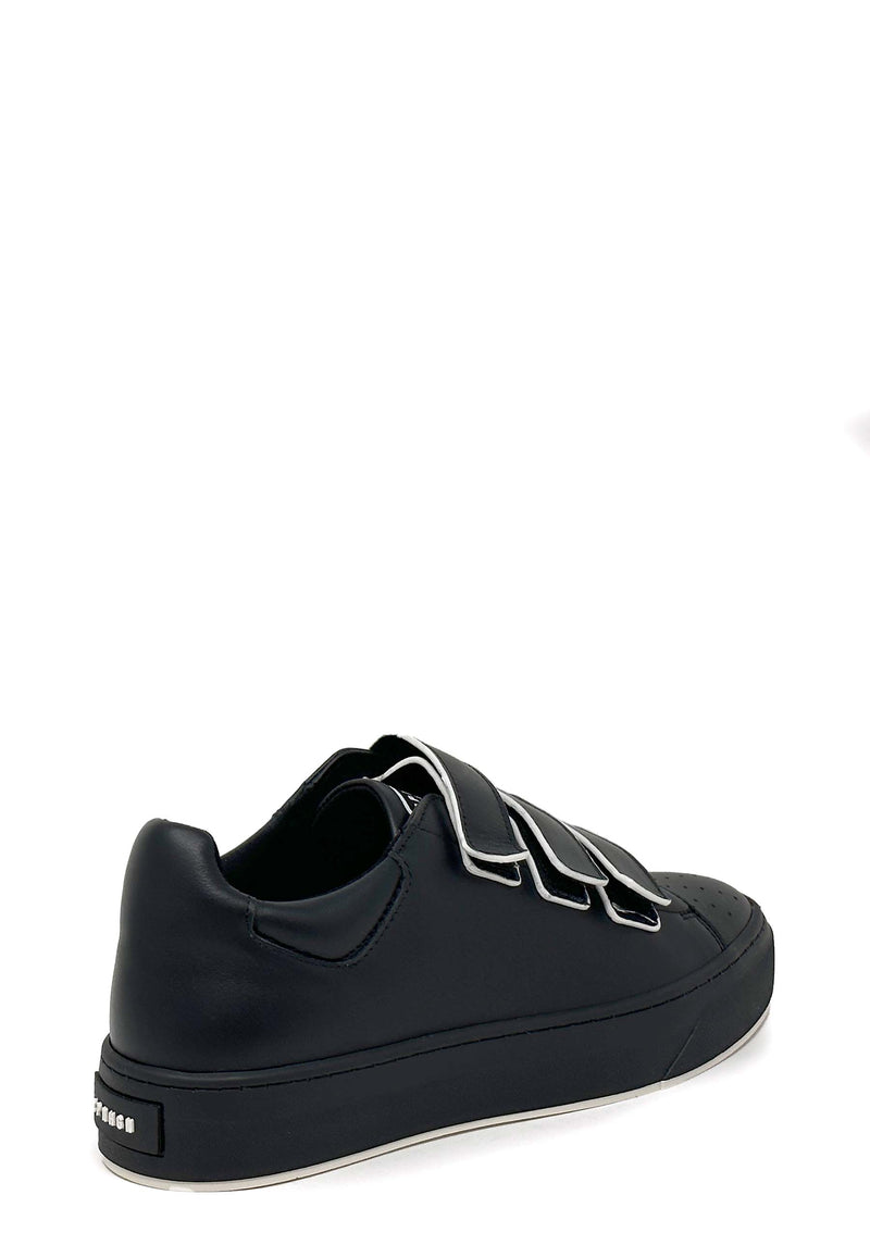 CPH429 Velcro Sneaker | Black Soft Vitello