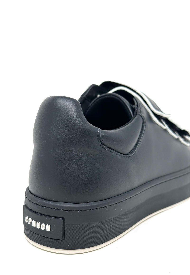 CPH429 Velcro Sneaker | Sort blød Vitello