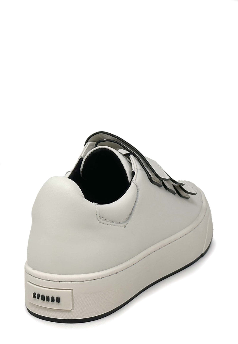 CPH429 Velcro Sneaker | Milk Black Soft Vitello