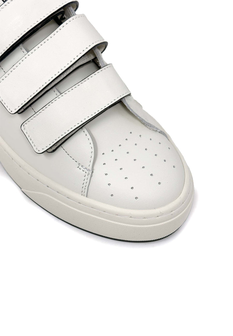 CPH429 Velcro Sneaker | Mælkesort Soft Vitello