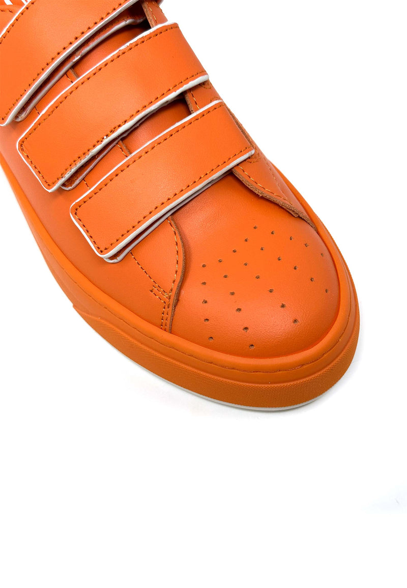 CPH429 Velcro Sneaker | Orange Soft Vitello
