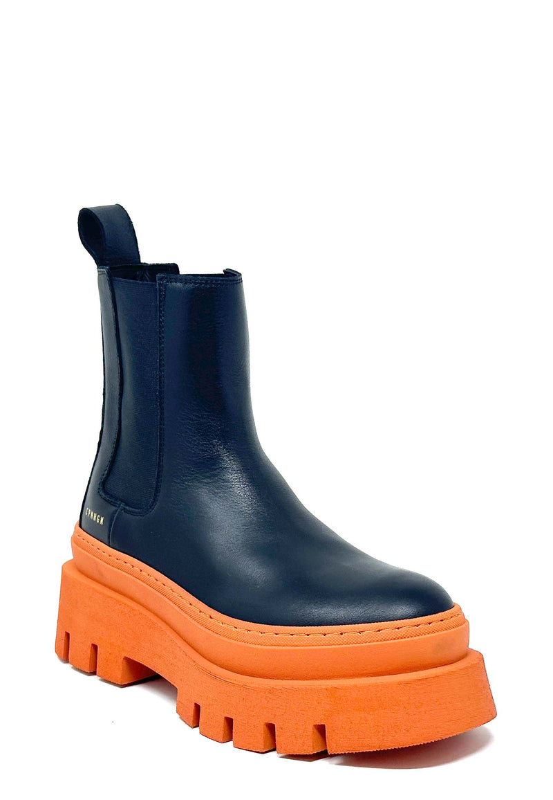 CPH686 Chelsea boot | Black Orange Vitello