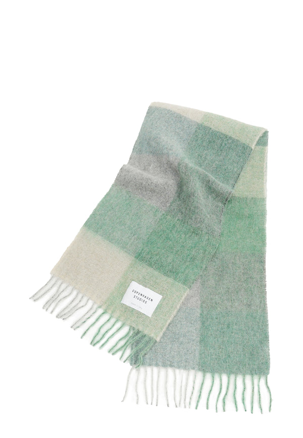 SHAWL 4 Tørklæde | Jadegrøn uldblanding