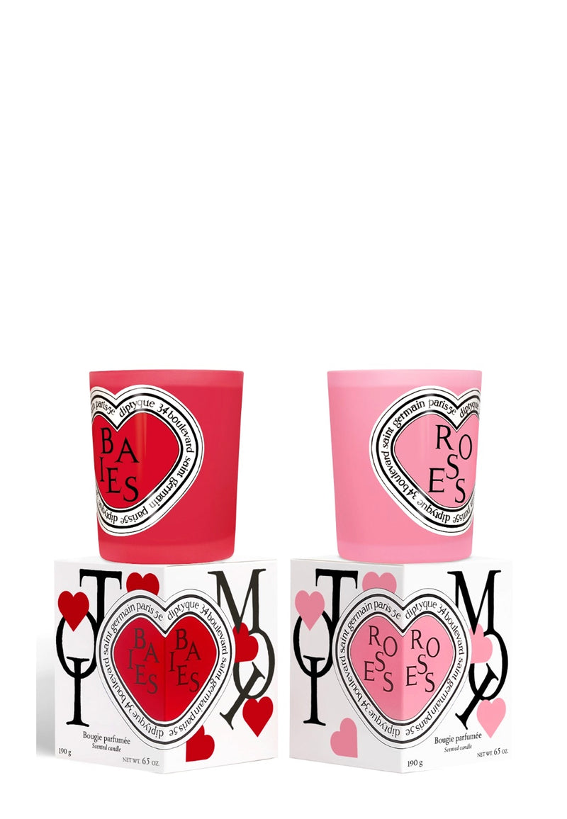 2025 Valentine's Baies & Roses Kerzen Duo